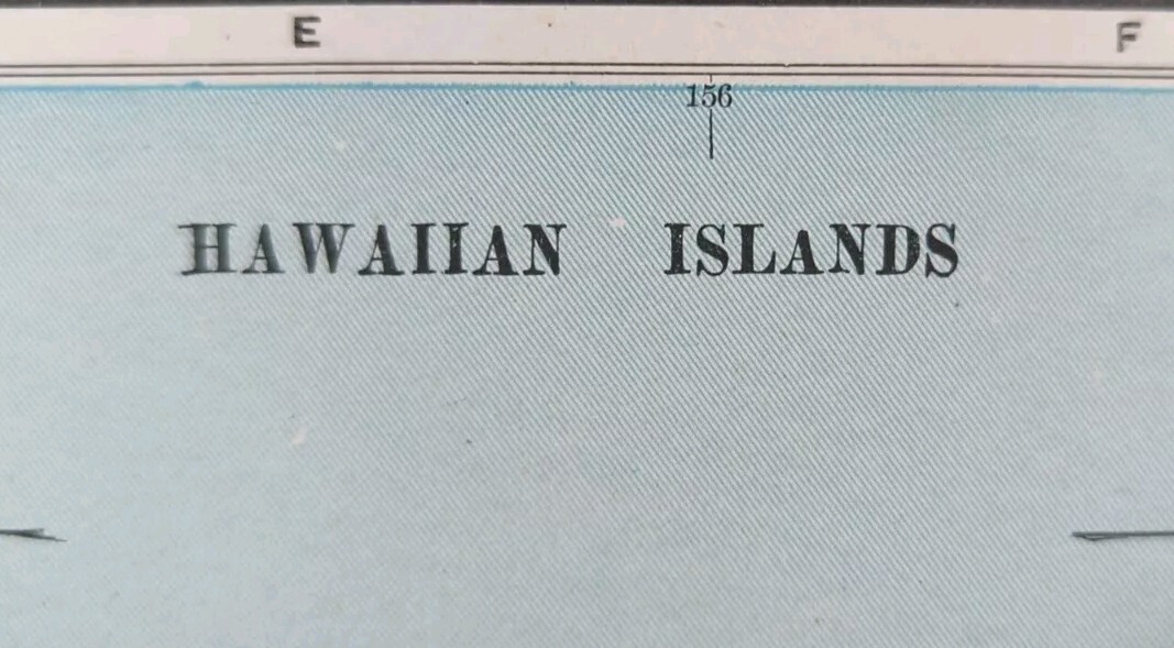 Vintage 1897 HAWAIIAN ISLANDS Map 14\