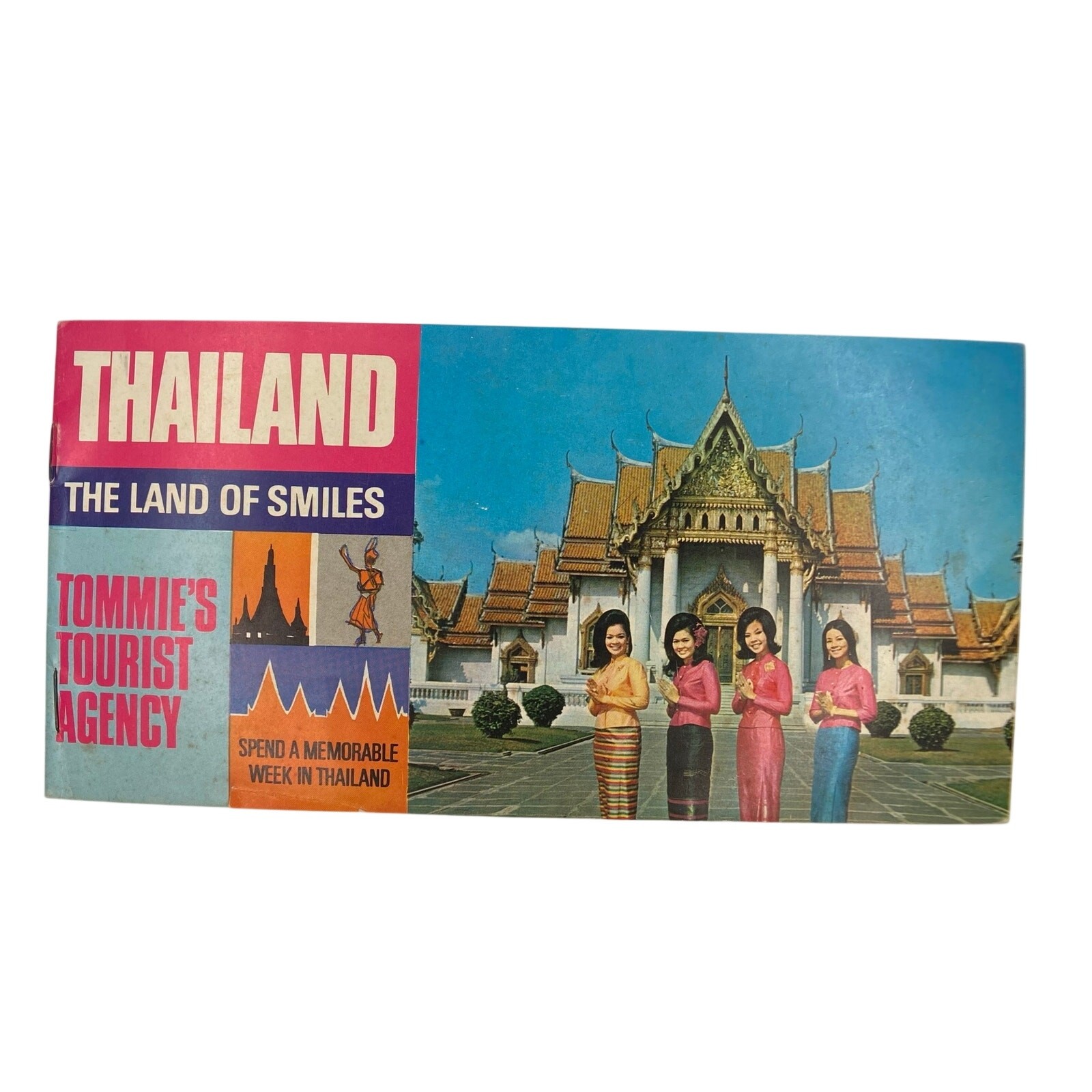 Tourism Brochure Thailand Tommie\'s Tourist Agency 1969 Vintage