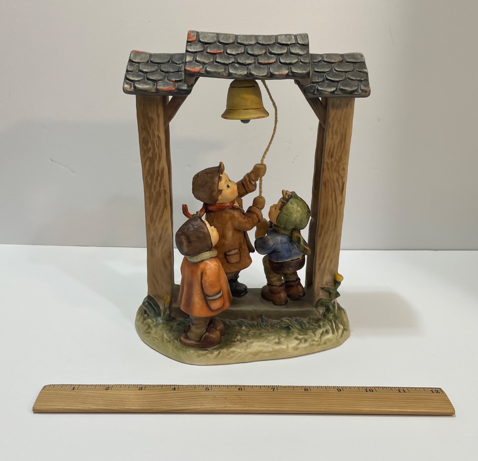 Large 10 1/2 in Let’s Tell The World Sturmlauten Hummel Goebel figure statue
