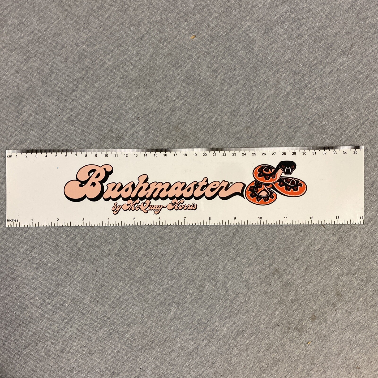 1978 Bushmaster by McQuay-Moris Auto Parts Table Top Ruler Display