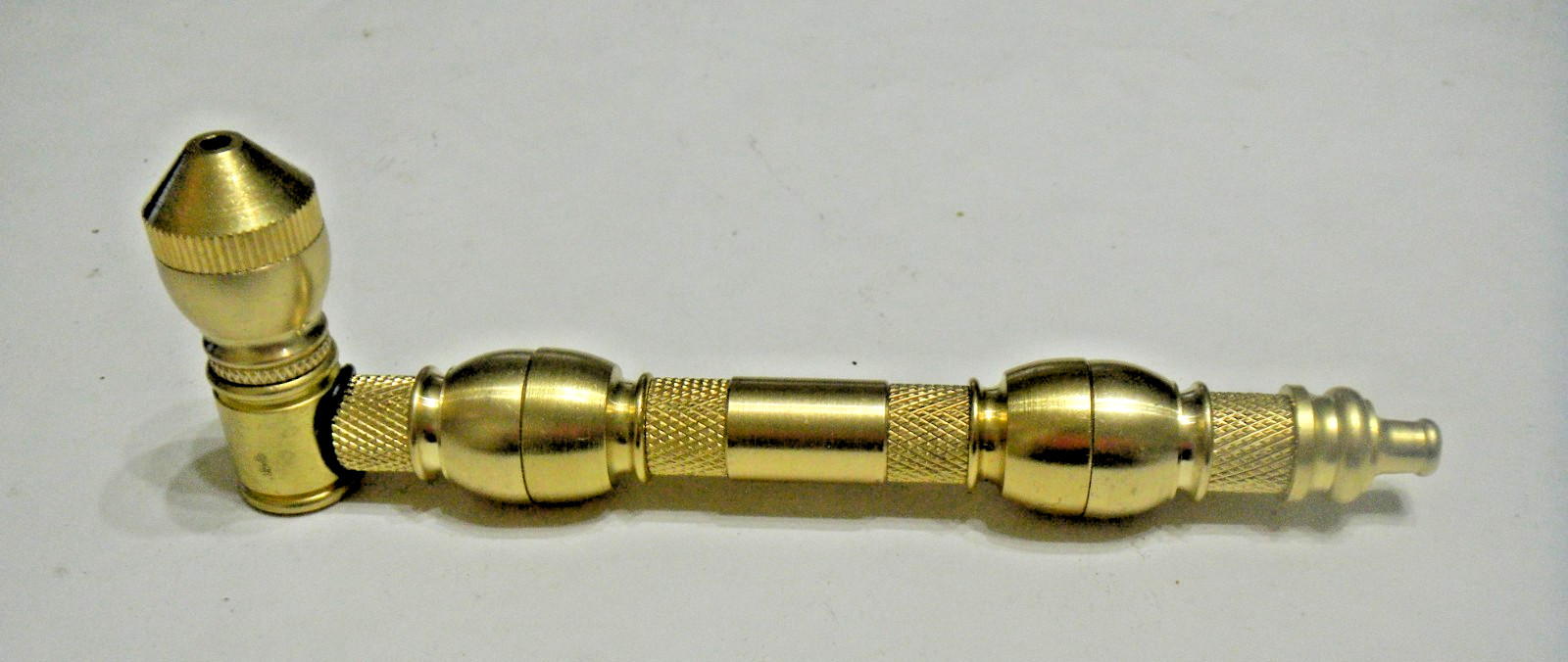 Genuine Brass Tobacco Smoking Chamber Pipe Made In USA 6 1/2\