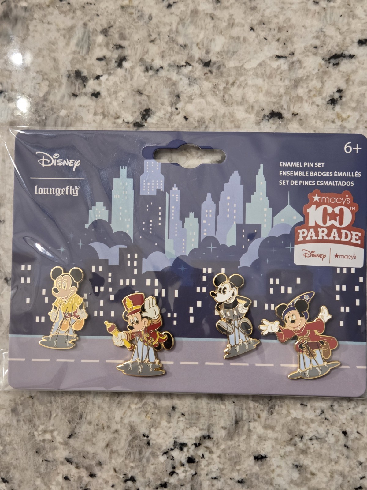 Disney Macy's Mickey Parade Balloons Through The Years Pin Set, Set of 4 Disney Macy's Mickey Parade Balloons Through The Years Pin Set, Set of 4