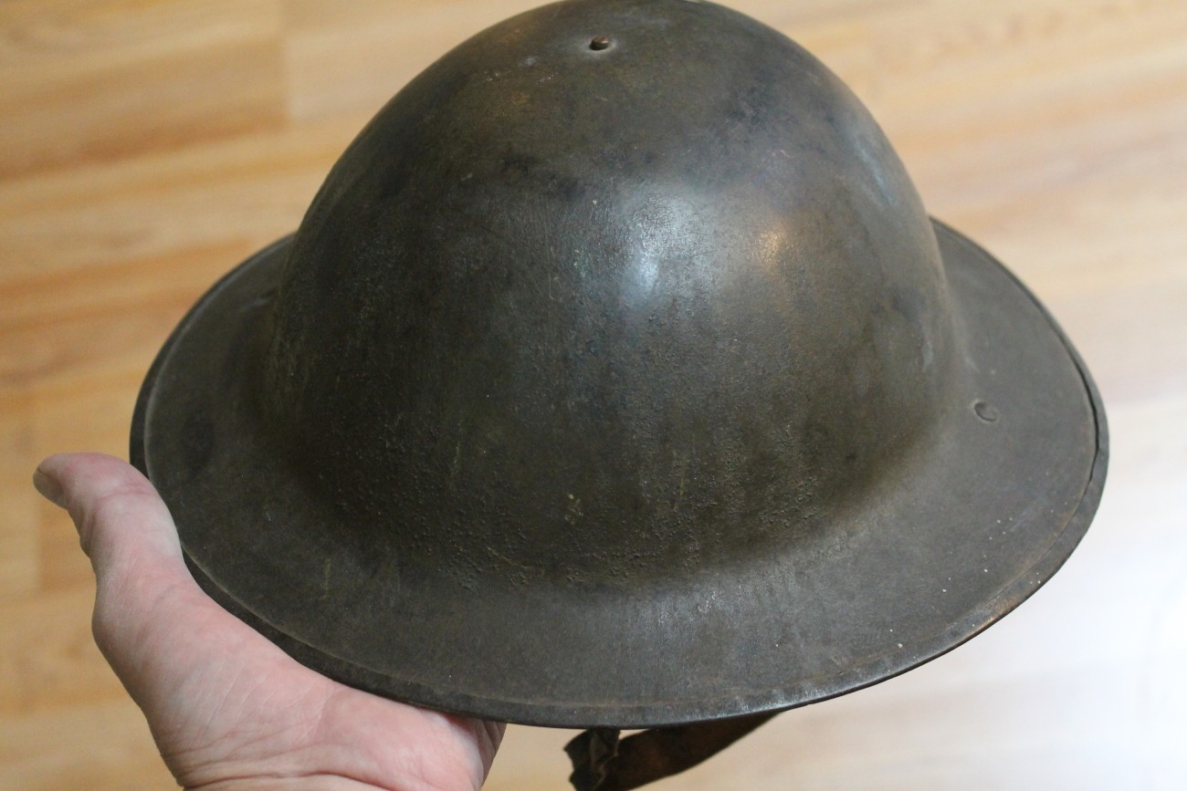 WW1 US Army Helmet complete British made WWI Nice