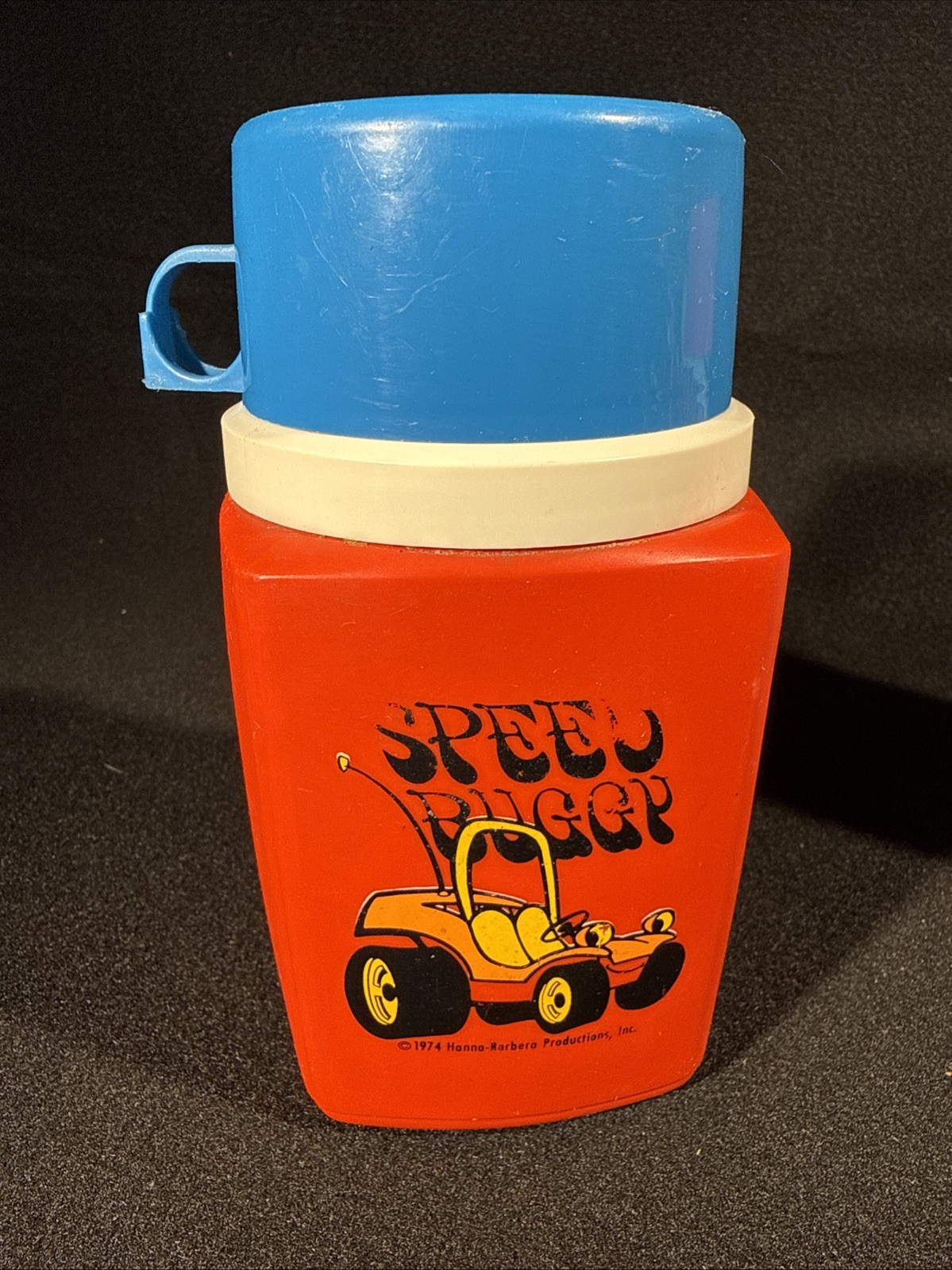 Vtg King-Seeley Lunchbox THERMOS ONLY 1974 SPEED BUGGY Hanna-Barbera TV Cartoon