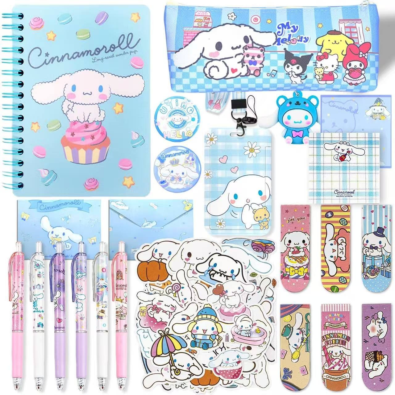 Cute Cinnamoroll School Supplies Set Kawaii Office Supplies Gift Set