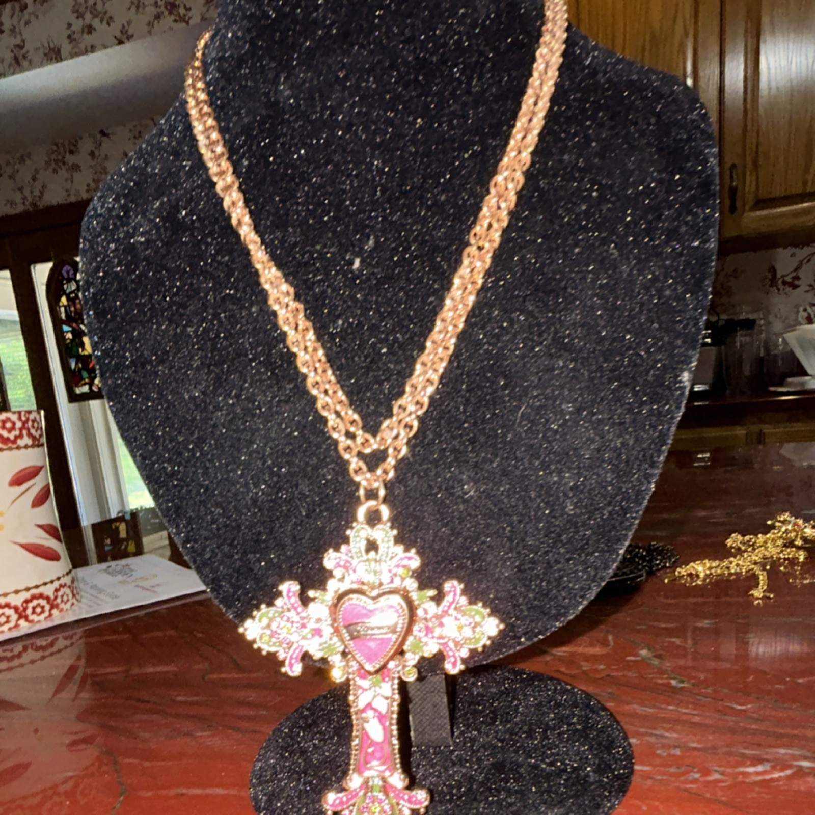Gorgeous Gold Tone Kirk’s Folly Cross