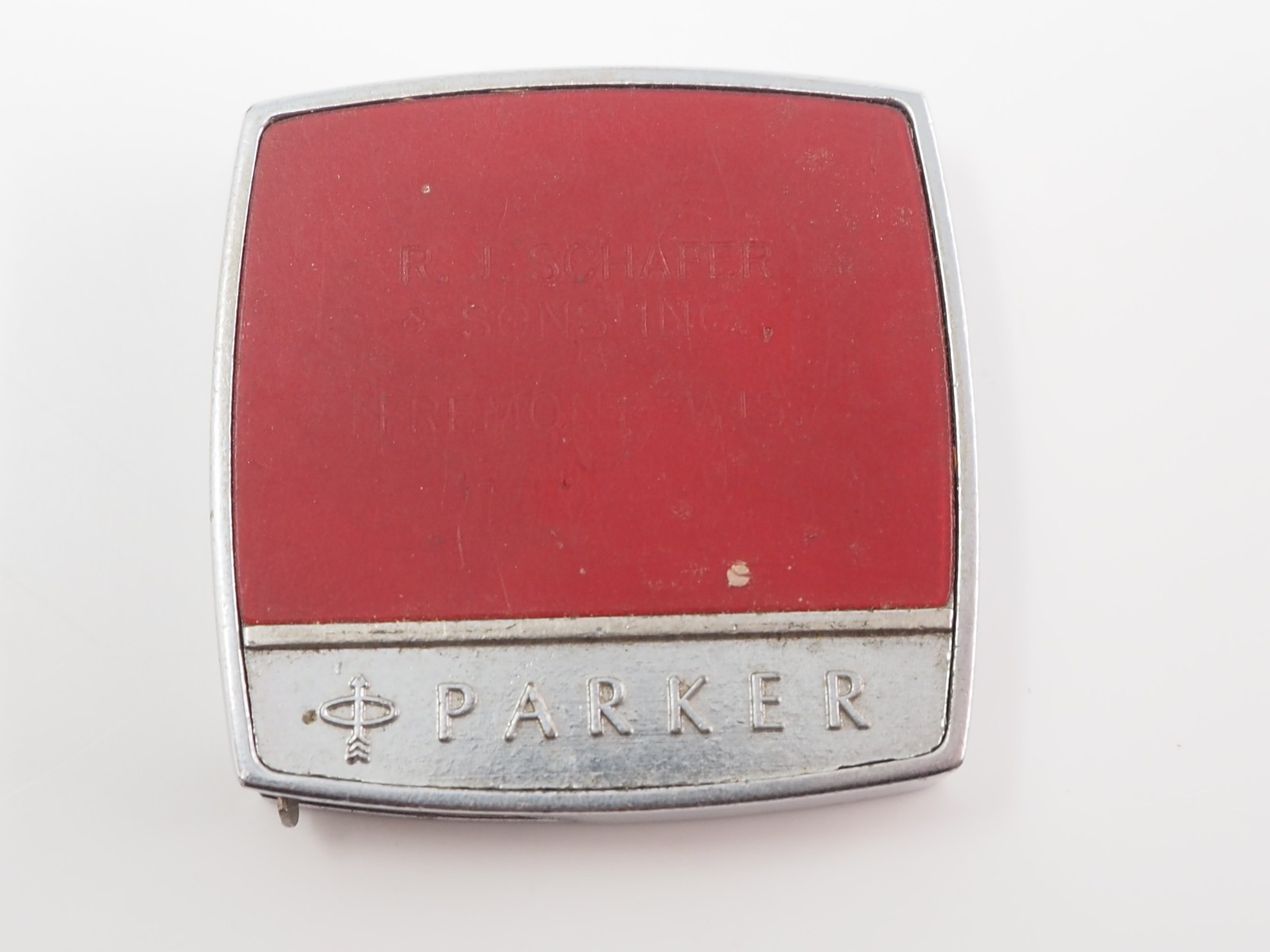 Vintage Parker 72in Advertising Tape Measure RJ Schafer Fremont WI Well Drilling