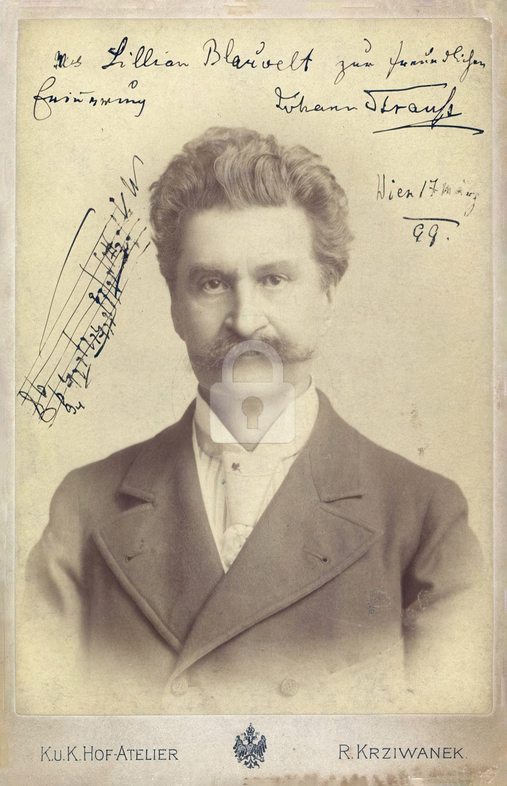 Johann Strauss Music Composer Signed Autograph RPPC Photo Postcard COPY