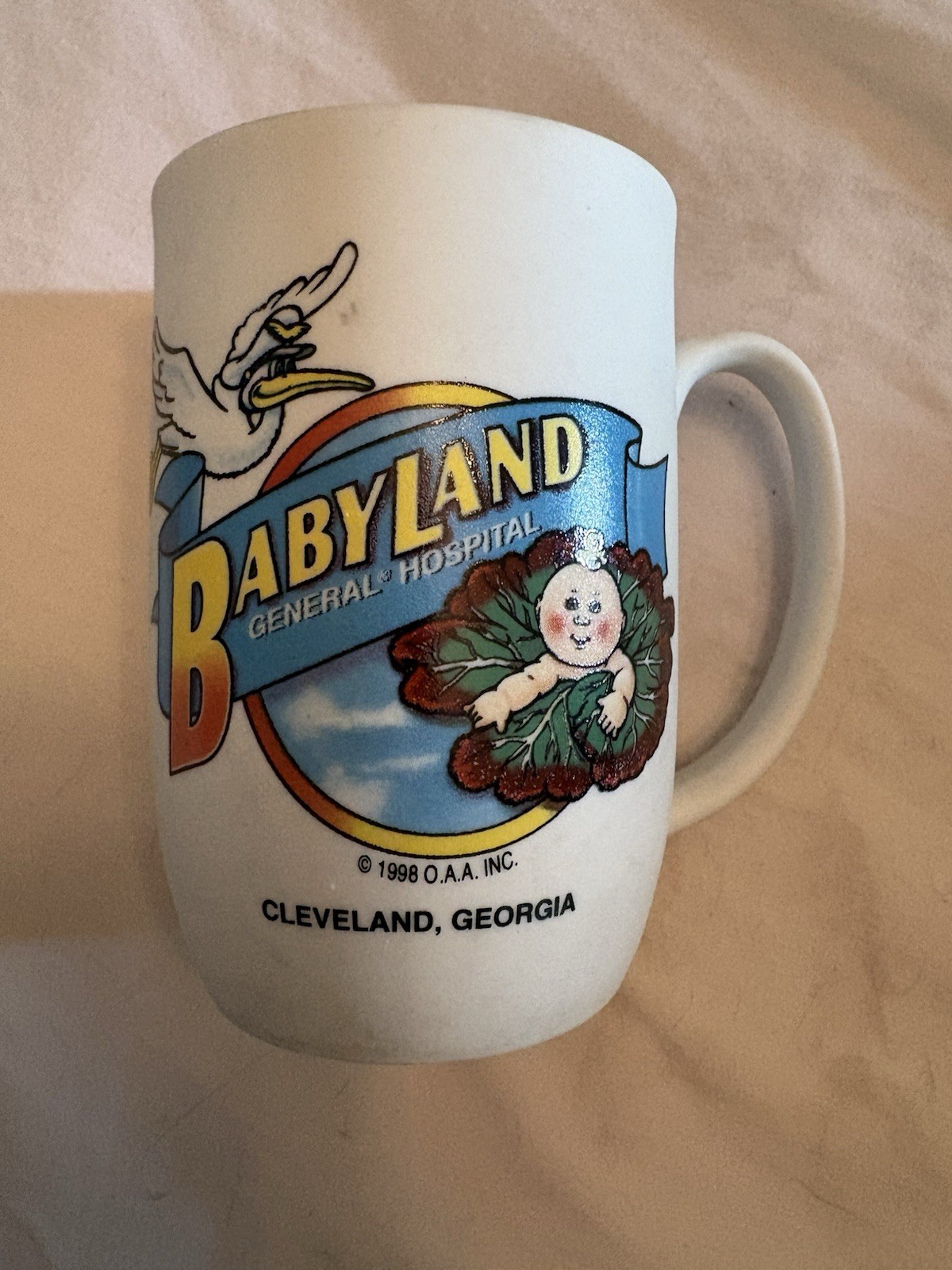 Vintage 1998 Babyland General Hospital Cabbage Patch Kids Cleveland GA Mug