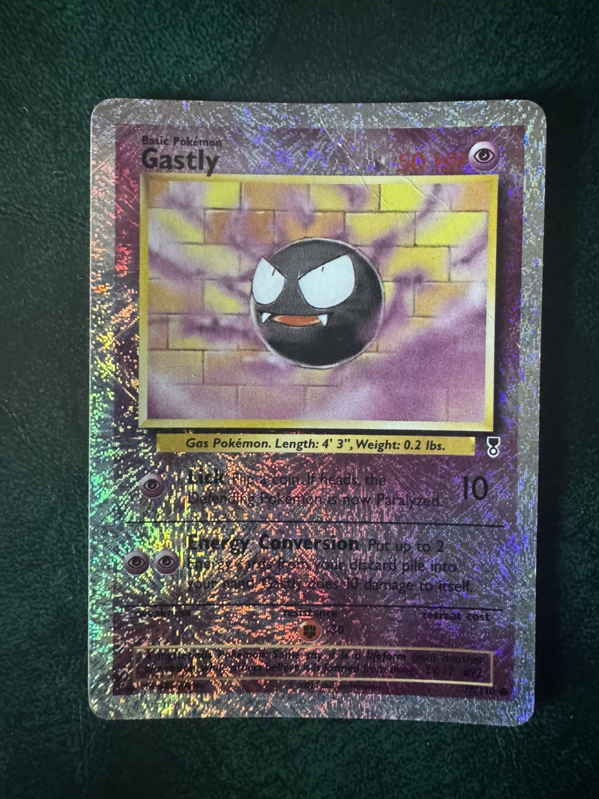 Pokémon Gastly 76/110 Reverse Holo Legendary Collection 