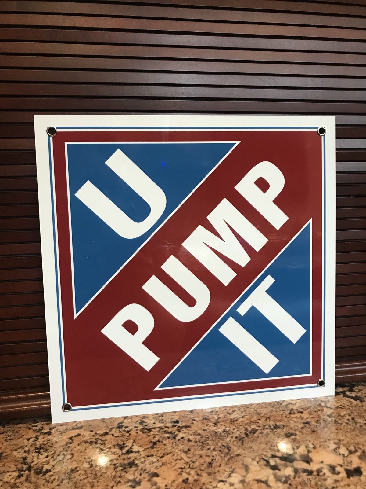 U Pump It gasoline metal advertising sign Oil Gas