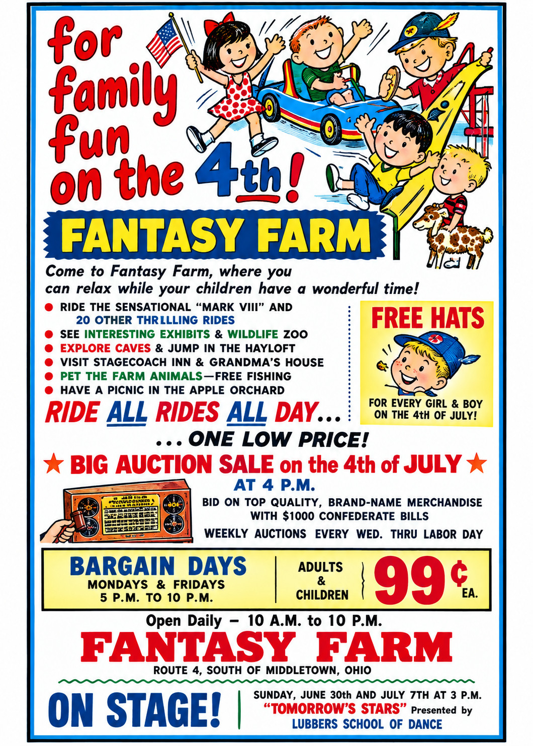 Vintage Fantasy Farm Amusement Park Ad Magnet – Middletown Ohio