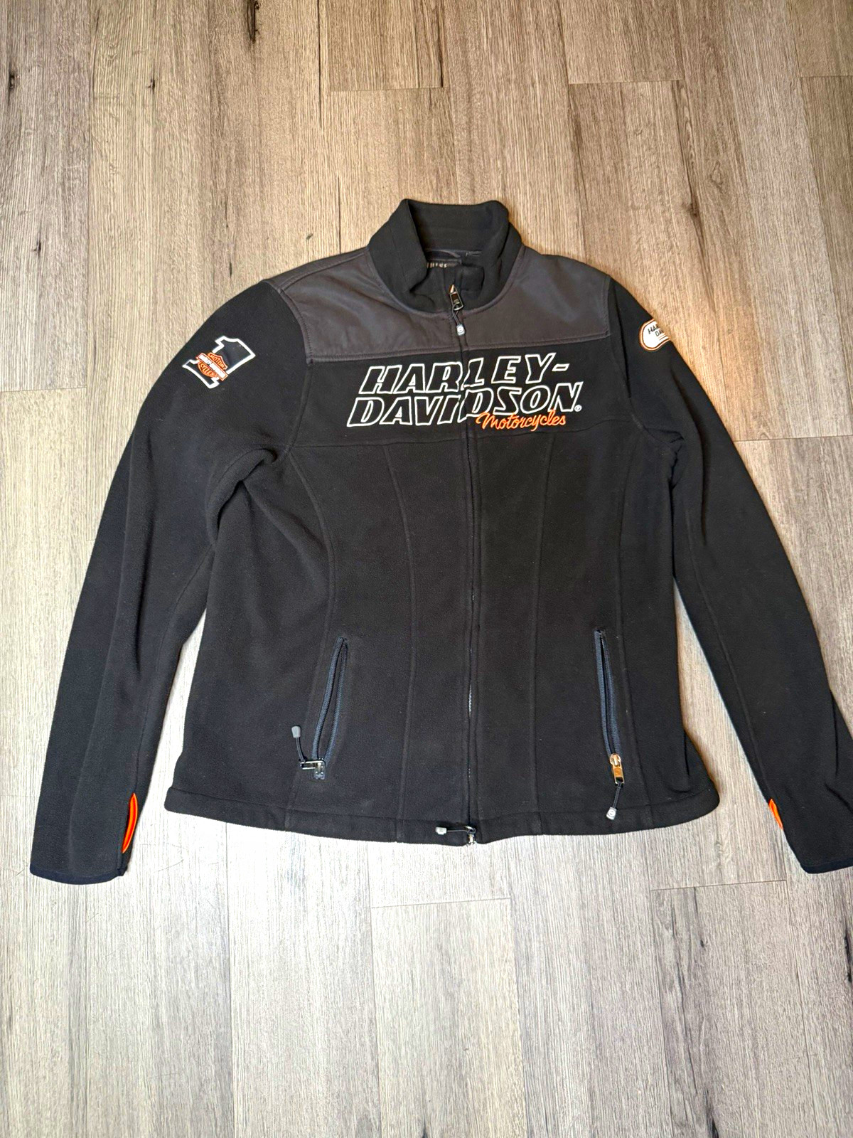 Harley-Davidson Women’s Large Genuine MotorClothes Black Fleece Full Zip Jacket