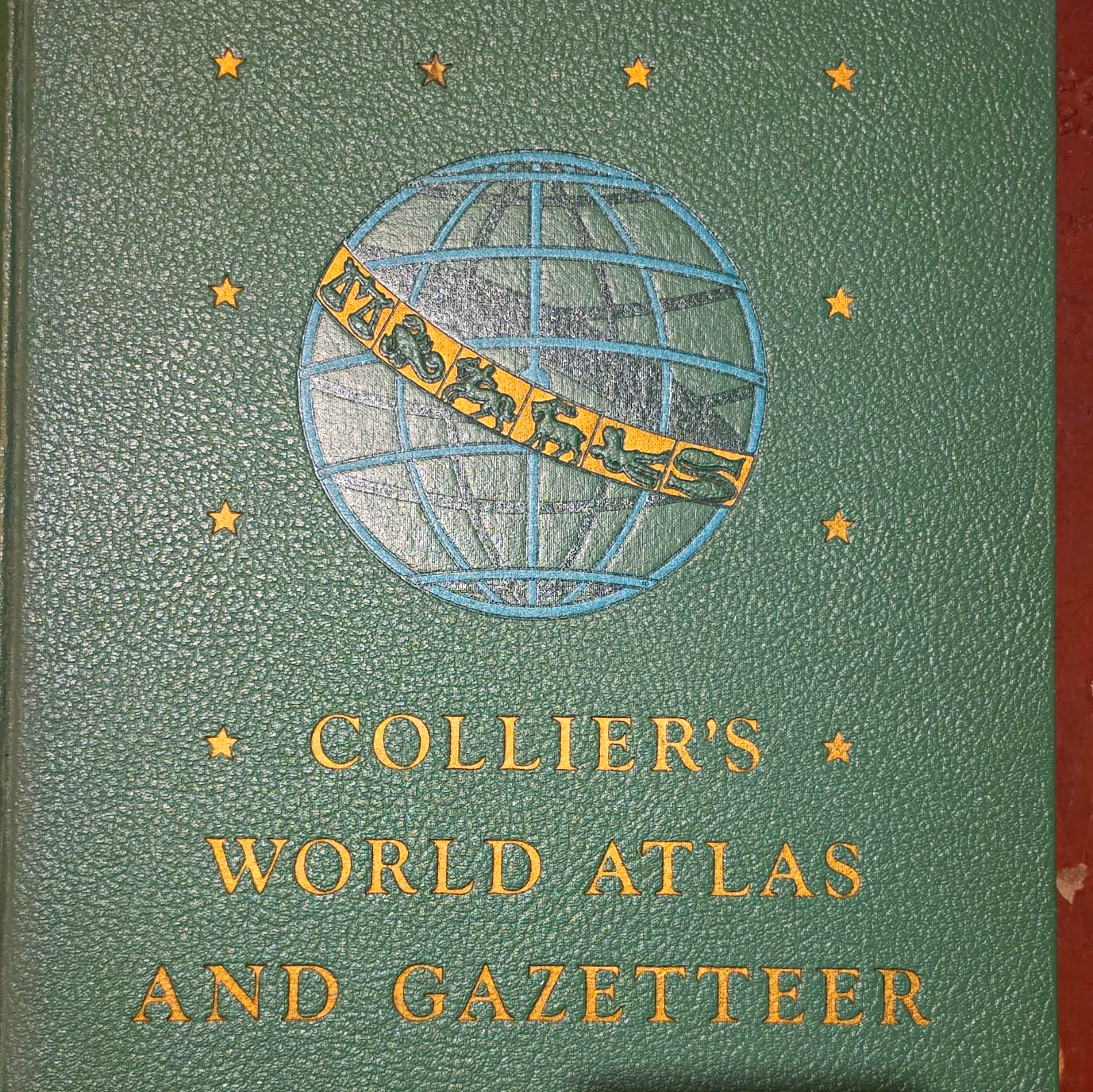 Collier’s World Atlas and Gazetteer Hardcover Atlas 1951