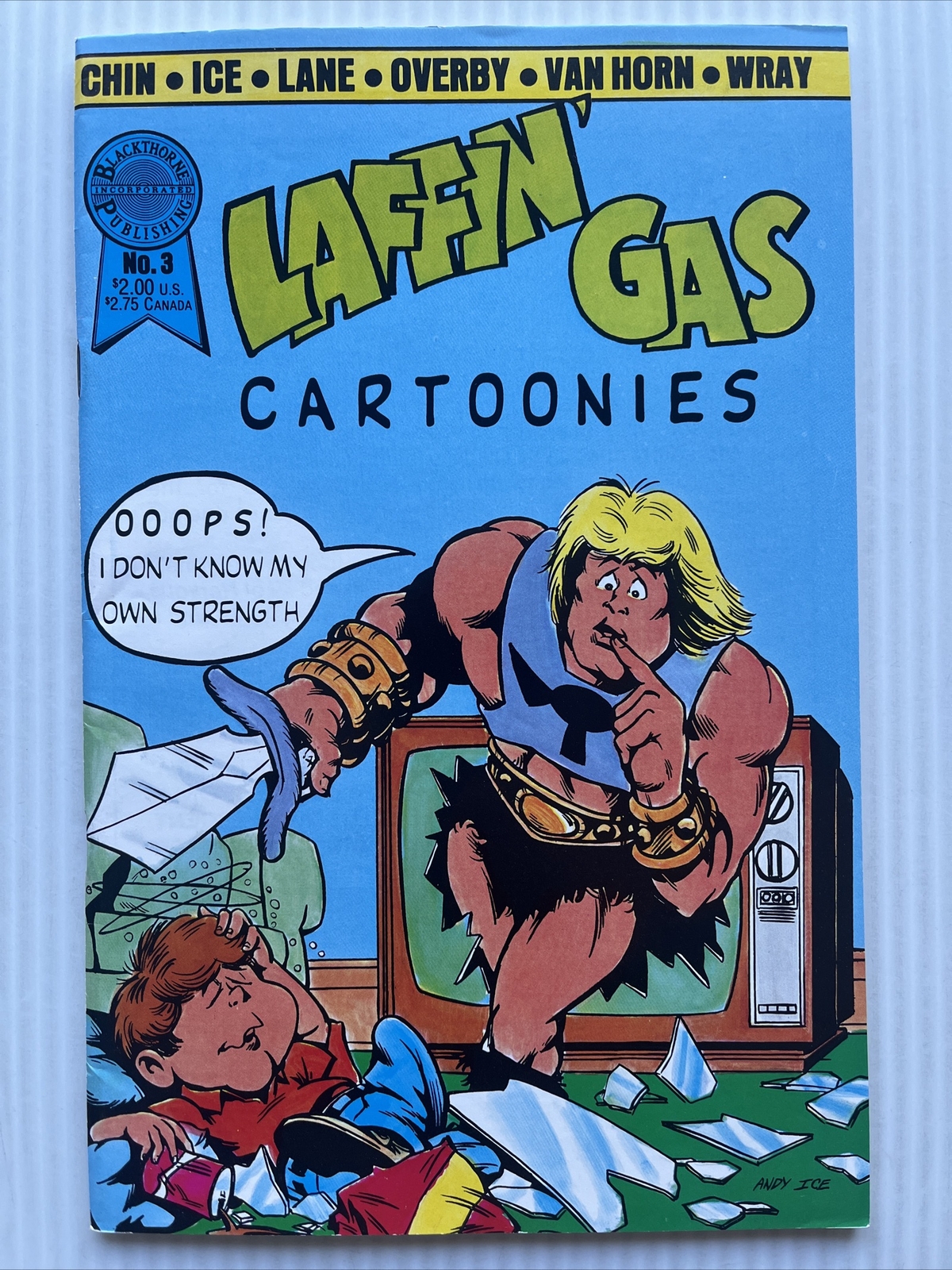 LAFFIN’ GAS #3, Blackthorne (1986) Indie Parody Comic, 1st Ptg VF+