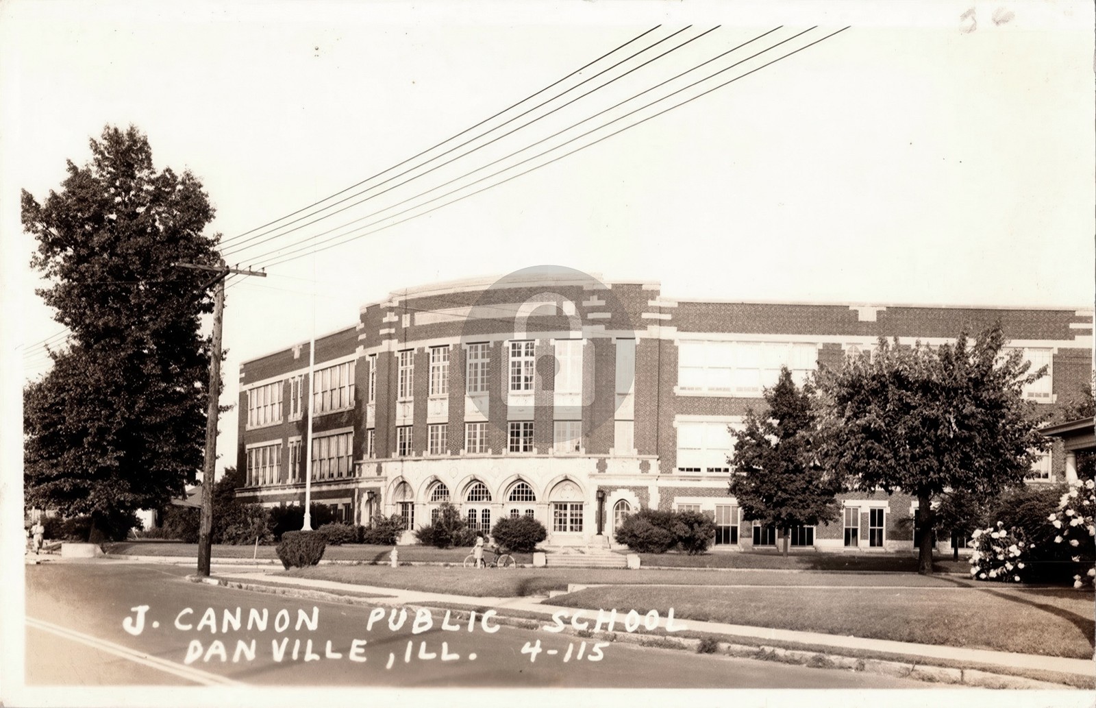 c1935 J Cannon Public School Danville IL IL Vermilion Co RPPC Postcard COPY