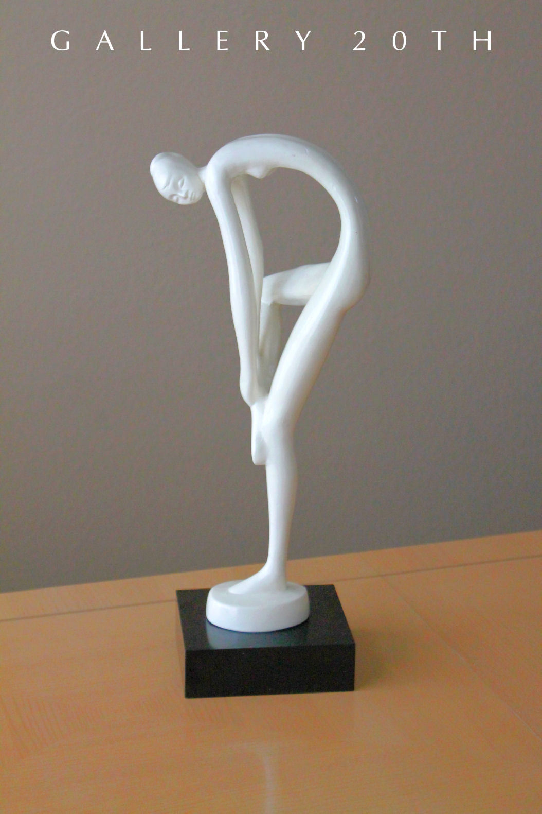 BEAUTY MID CENTURY MODERN ABSTRACT WOMAN SCULPTURE VTG 60'S ART BALLERINA GIRL
