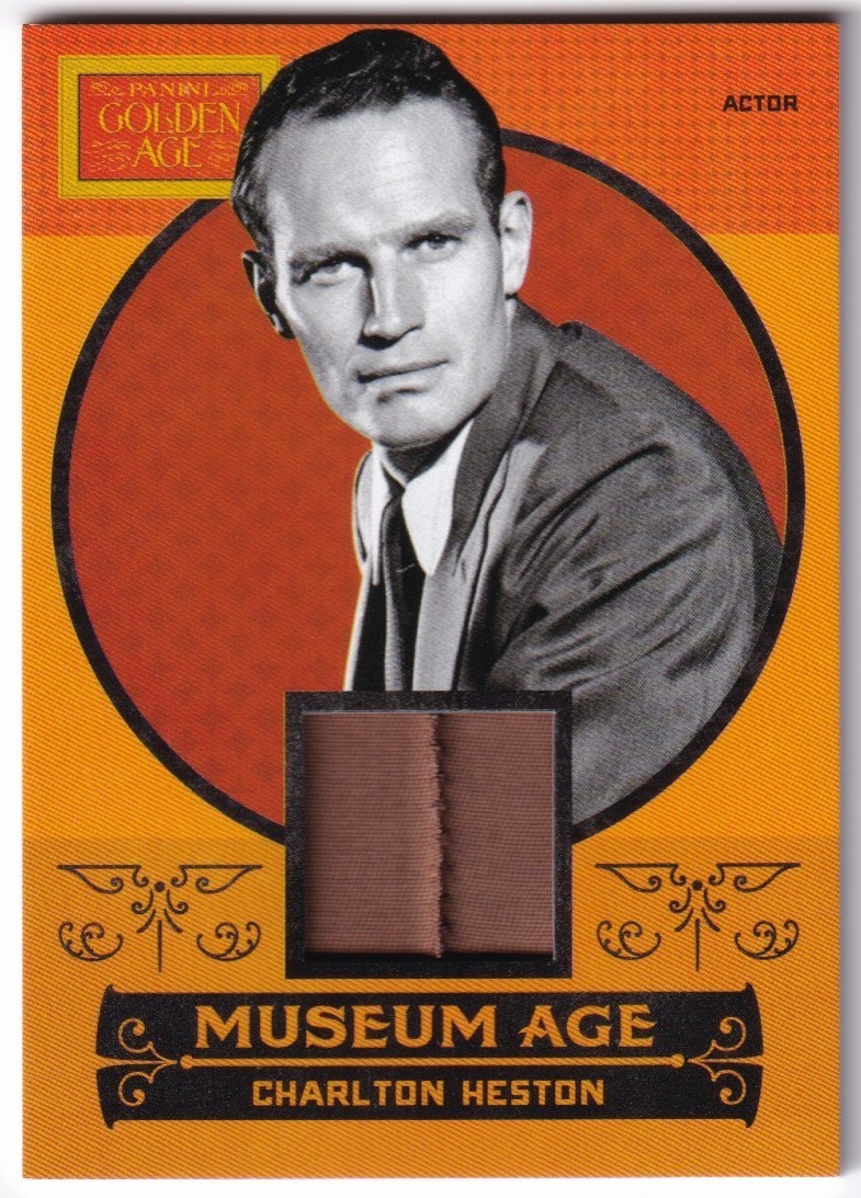 2014 Panini Golden Age Charlton Heston Museum Age Material Memorabilia Relic #11