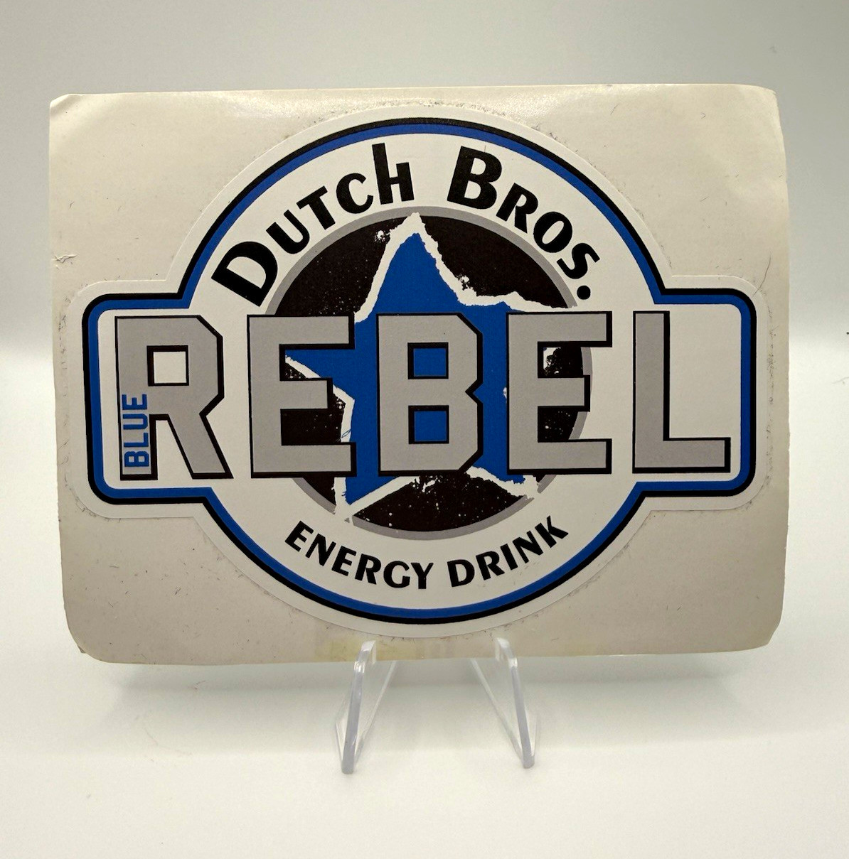 Rare Vintage Dutch Bros Blue Rebel Energy Drink Sticker Old Logo HTF Decal