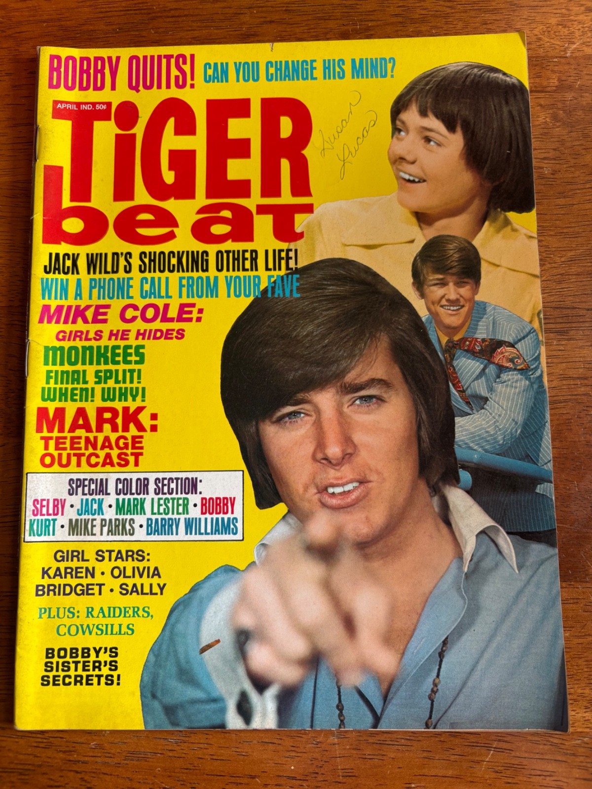 Tiger Beat Magazine April 1970 Bobby Sherman Monkees Brady Bunch Raiders - RARE