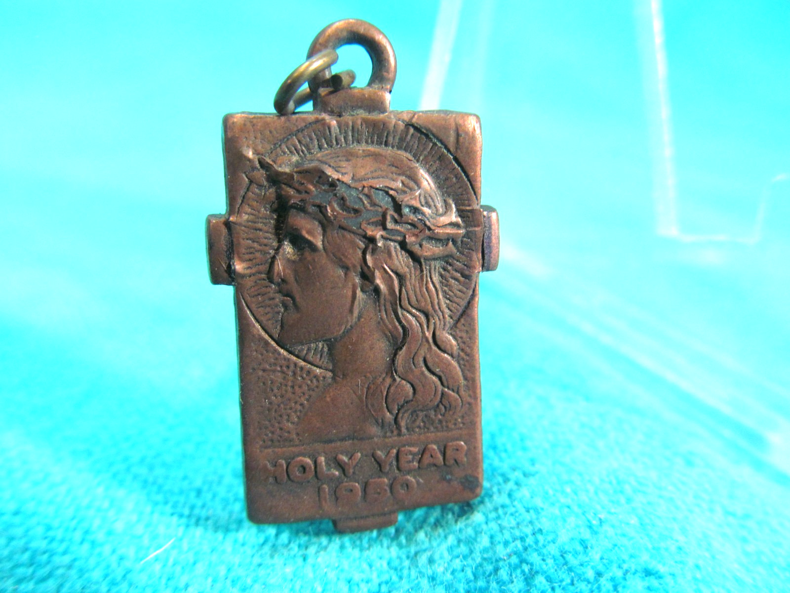 HOLY YEAR 1950 MEDAL JESUS CROSS POPE PIUS XII