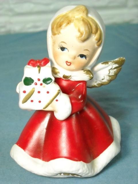 RARE VTG NAPCO NAPCOWARE ANGEL CHRISTMAS GIRL CERAMIC FIGURINE GIFTS JAPAN X6984