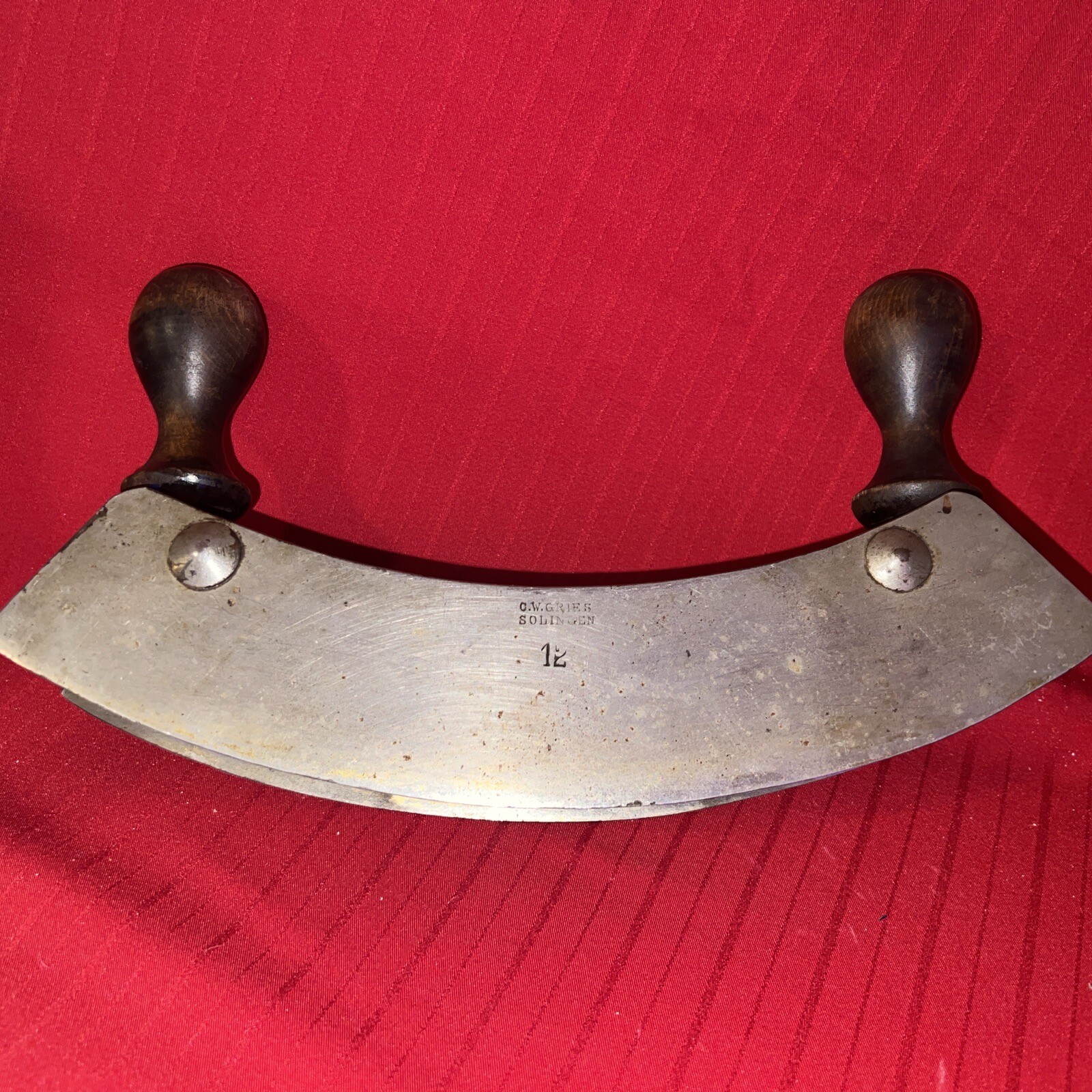 C.W. Gries Solingen  Double Blade Mezzaluna Chopper 12 Inches