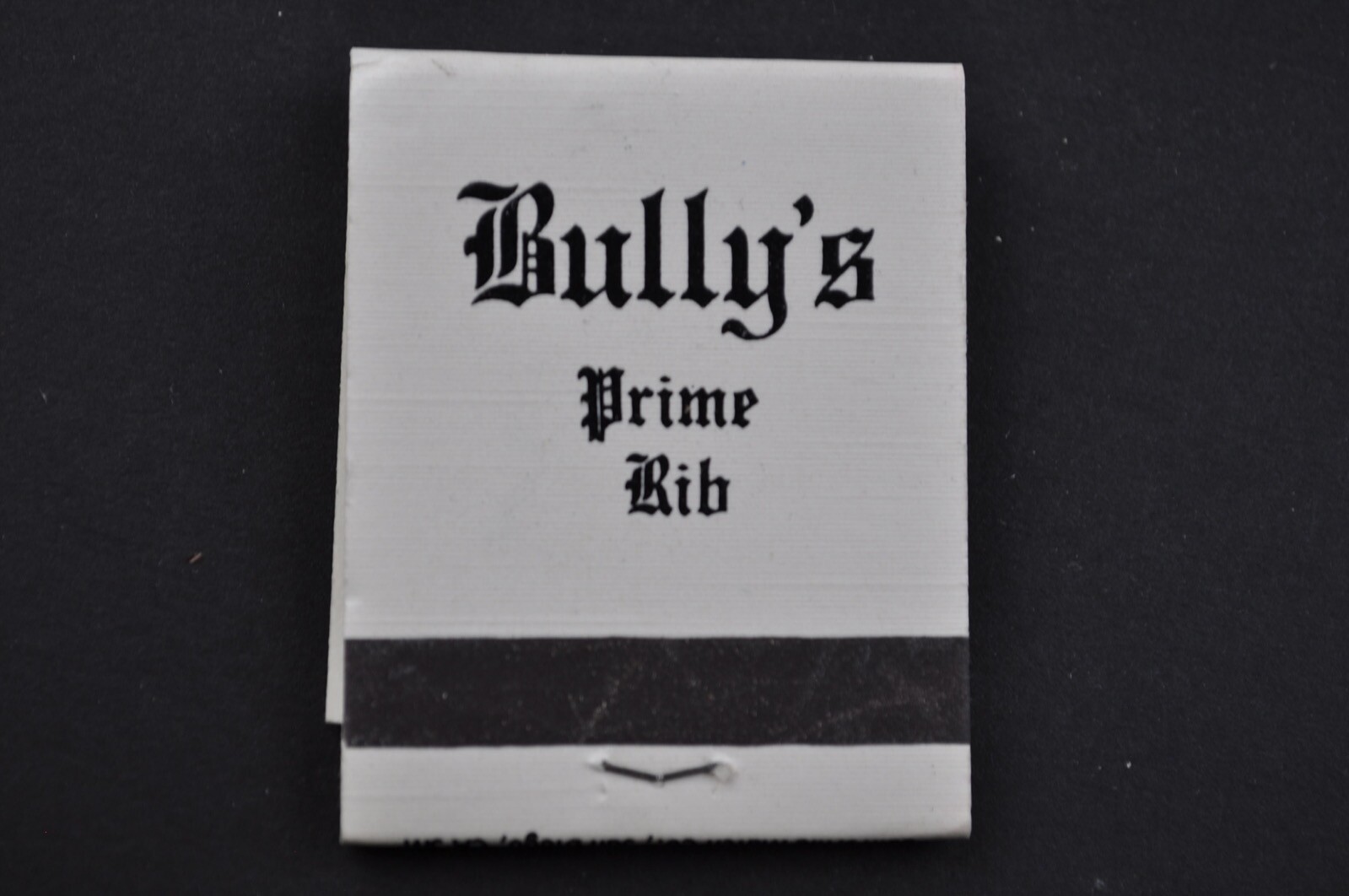 Vintage California Matchbook Bully’s Prime Rib Carlsbad/Del Mar/San Diego