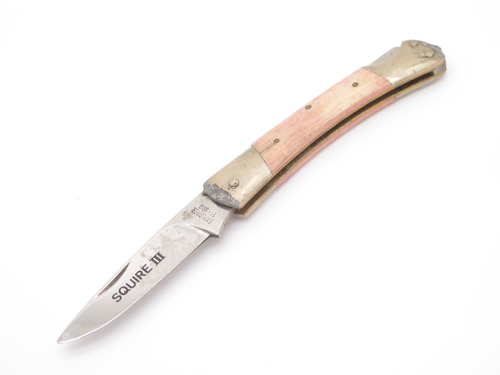 Vintage Explorer 11-393 Seki Japan Squire III Micarta Pocket Knife (Unfinished) Vintage Explorer 11-393 Seki Japan Squire III Micarta Pocket Knife (Unfinished)