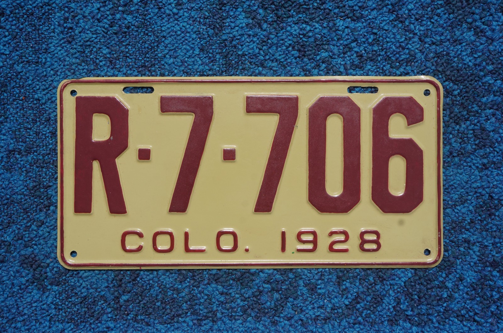 1928 Colorado REPLACEMENT / LOST License Plate
