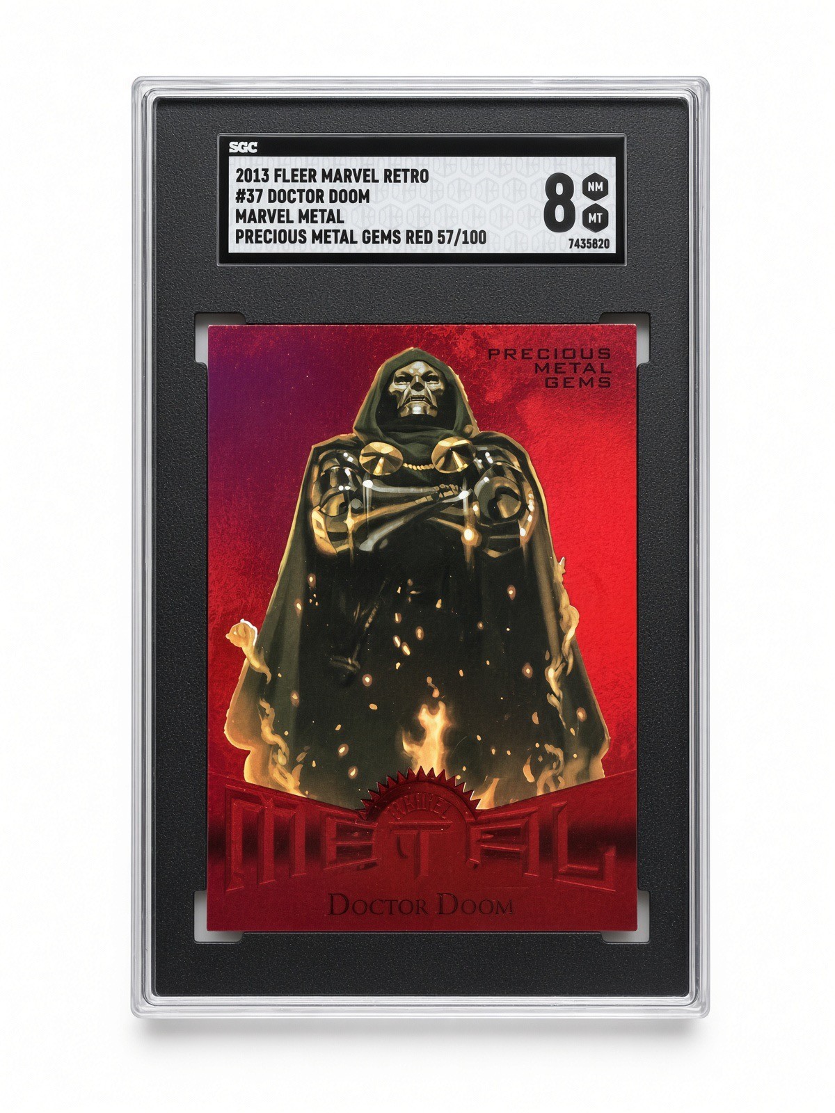 2013 Fleer Marvel Retro #37 Doctor Doom PMG RED /100 SGC 8 2013 Fleer Marvel Retro #37 Doctor Doom PMG RED /100 SGC 8