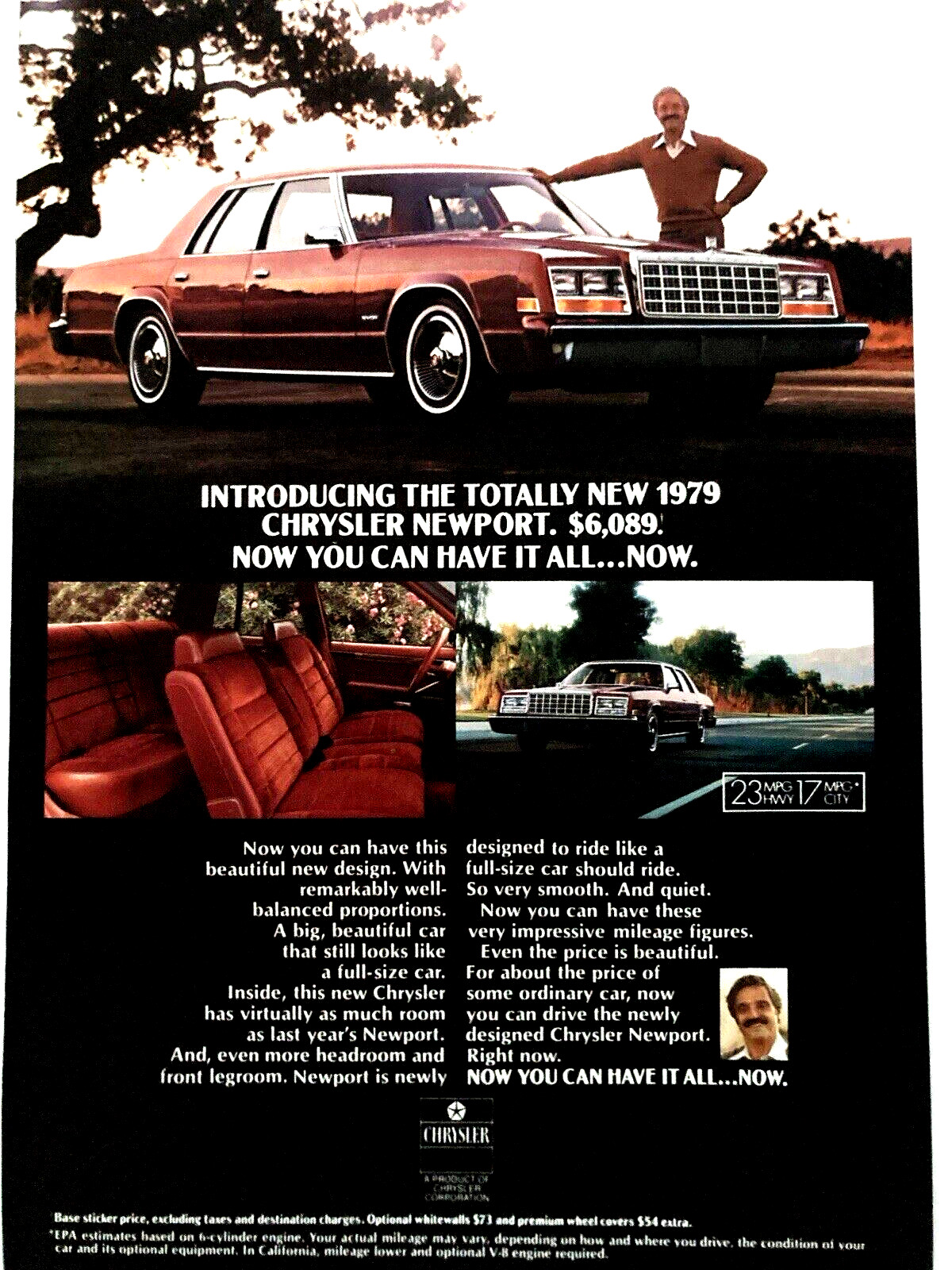 1979 Chrysler Newport Small Print Ad Red 10\
