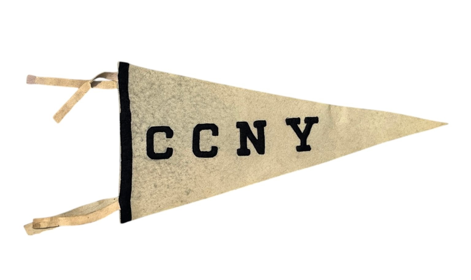 Antique Circa 1930\'s CCNY City College of New York Sewn Letter 19 Inch Pennant
