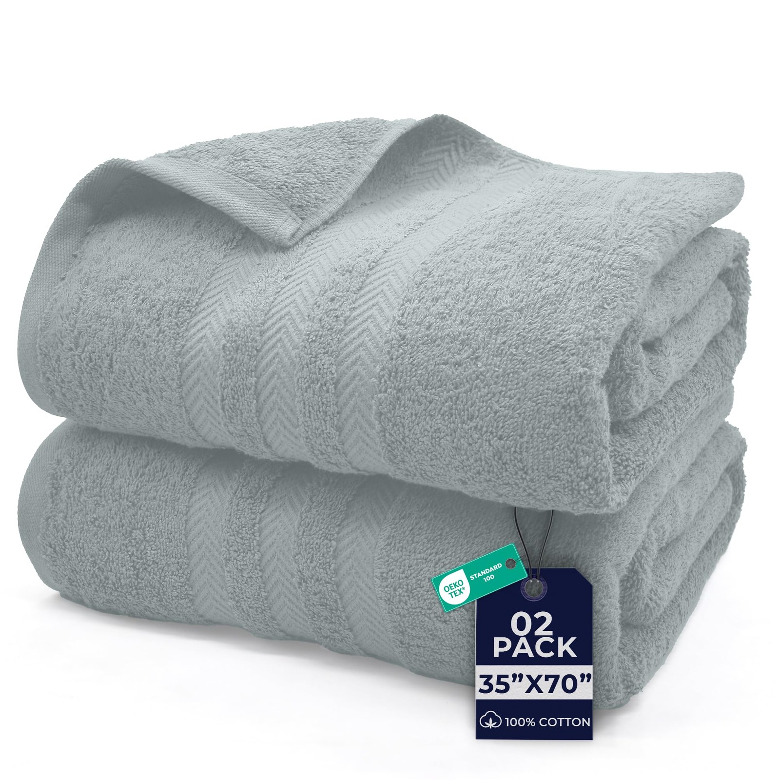 DAN River 2 Pack Bath Sheets Extra Large Sheet 35x70\