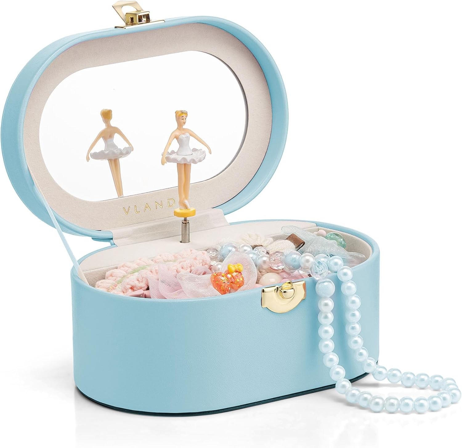 VLANDO Musical Jewelry Box for Girls - Kid Music Box with Ballerina for Birthday