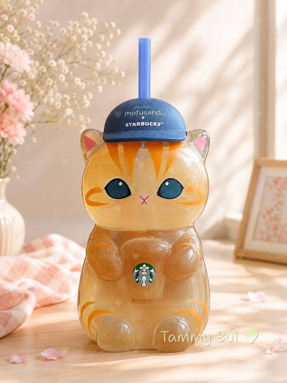 2026 Starbucks Singapore x Mofusand Collection Cat Shaped Glass Cup Gift