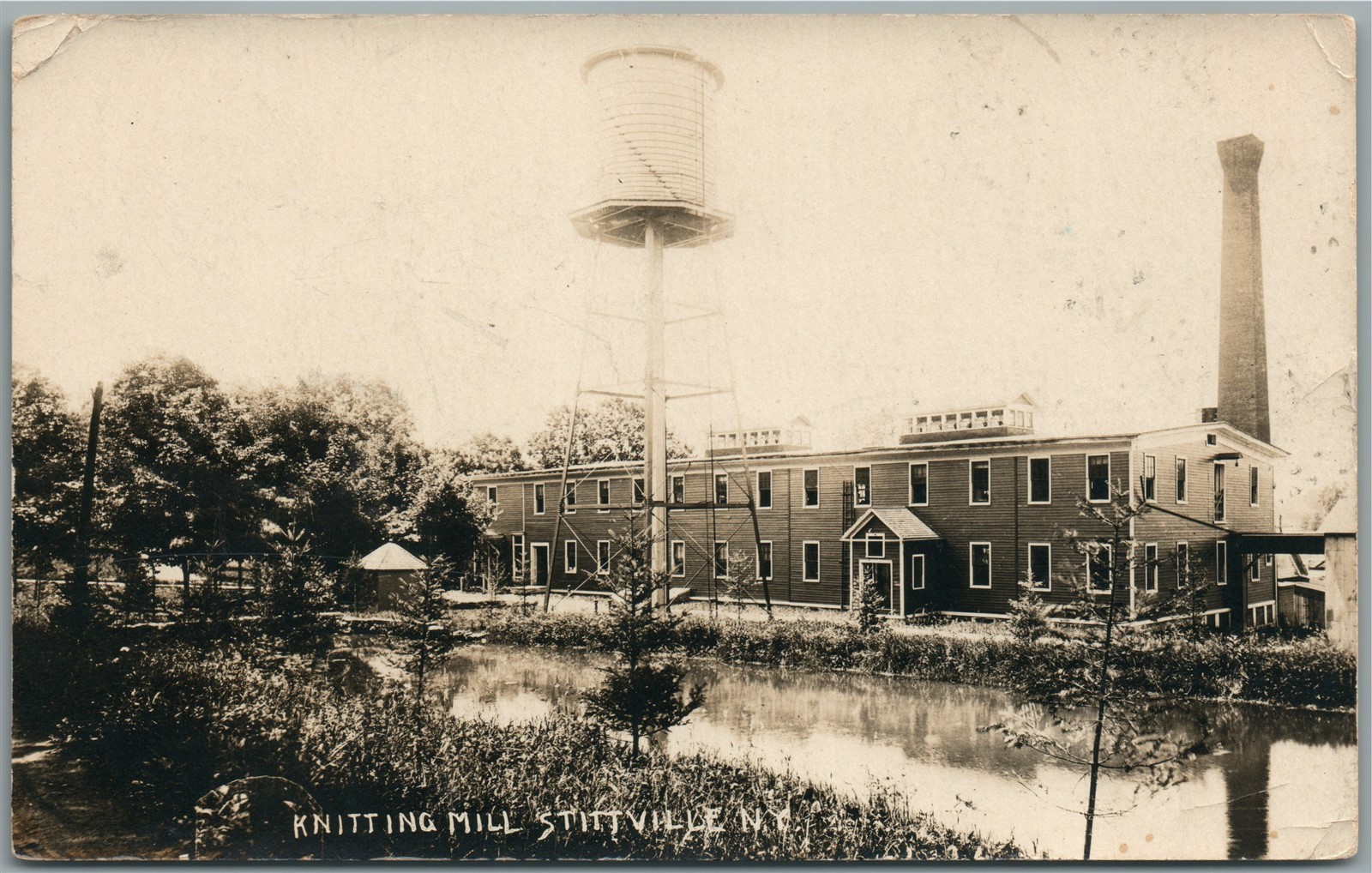 STITTVILLE NY KNITTING MILL ANTIQUE REAL PHOTO POSTCARD RPPC STITTVILLE NY KNITTING MILL ANTIQUE REAL PHOTO POSTCARD RPPC