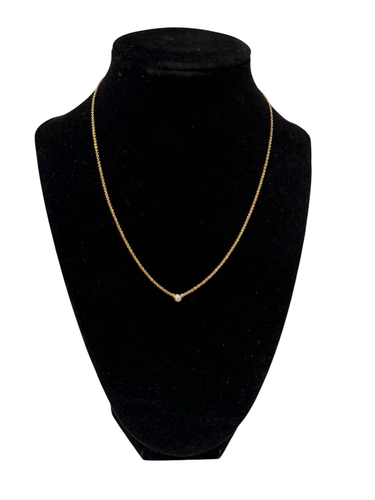 Tiffany Diamond by the Yard .03 ct Gold Necklace Tiffany Diamond by the Yard .03 ct Gold Necklace