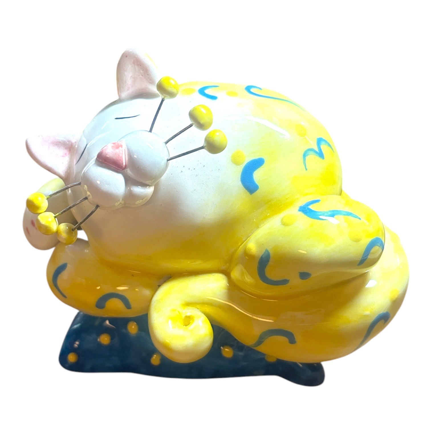 Vintage 2001 Annaco Creations Lacombe Adorable Sleeping Cat Music Box 
