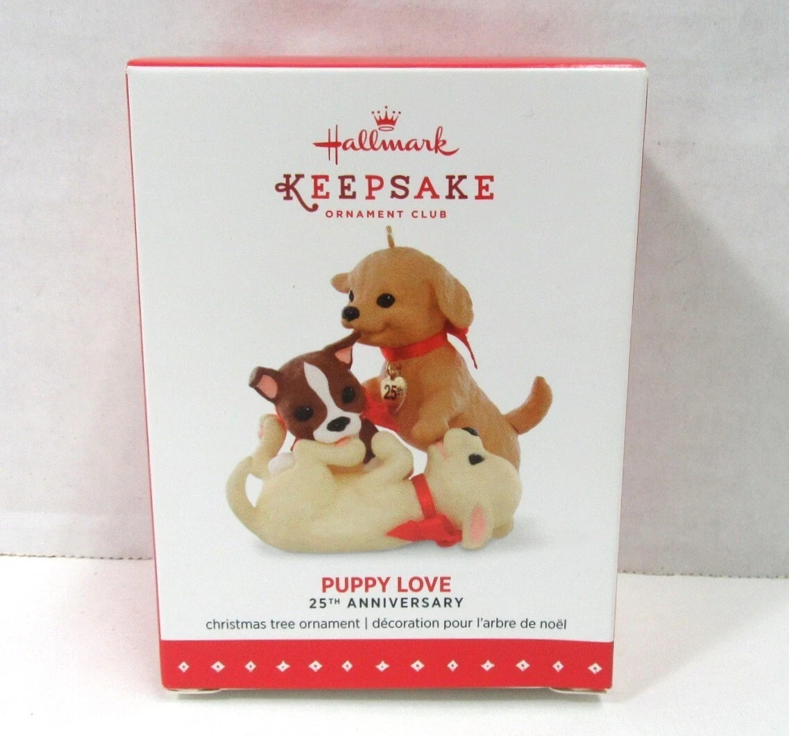 HALLMARK  ORNAMENT PUPPY LOVE 25TH ANNIVERSARY 2015 MEMBER EXCLUSIVE  -11-8-17