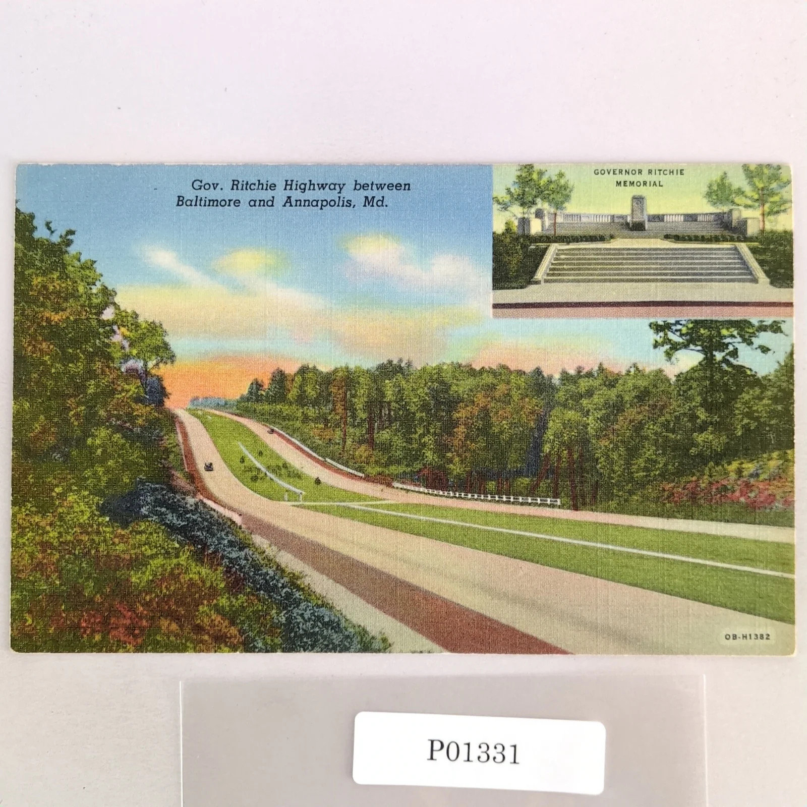 Gov Ritchie Highway Baltimore & Annapolis Maryland 1940s Linen Postcard Unposted Gov Ritchie Highway Baltimore & Annapolis Maryland 1940s Linen Postcard Unposted