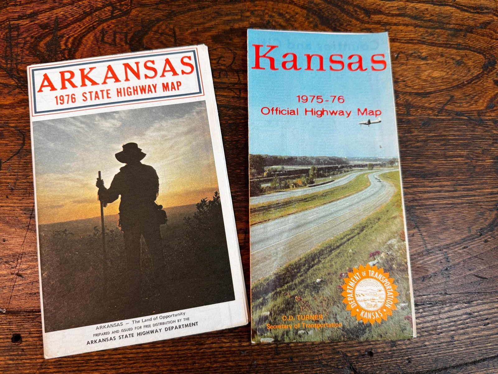 Vintage Kansas & Arkansas Highway Map Set