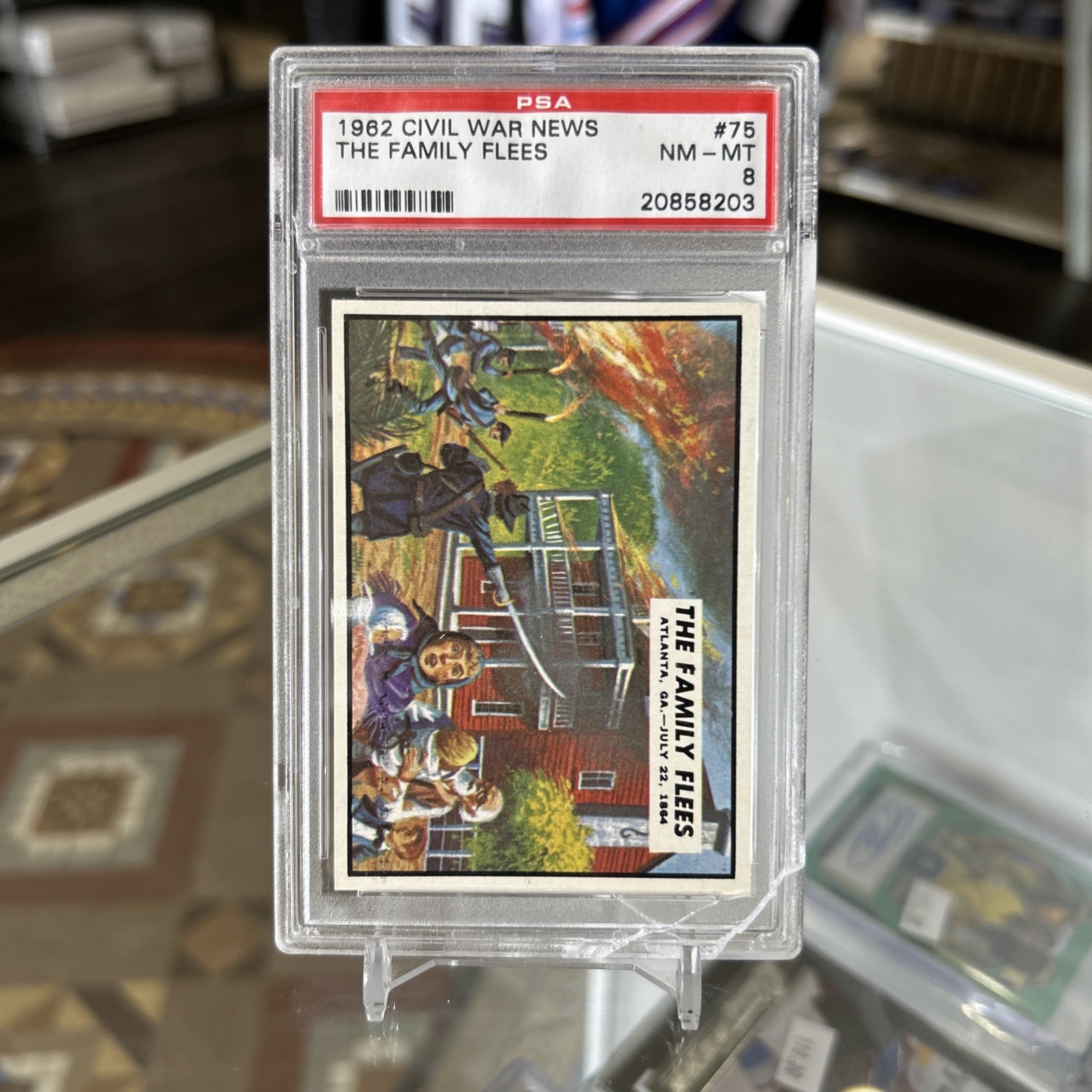 1962 Topps Civil War News #75 - The Family Flees -PSA 8