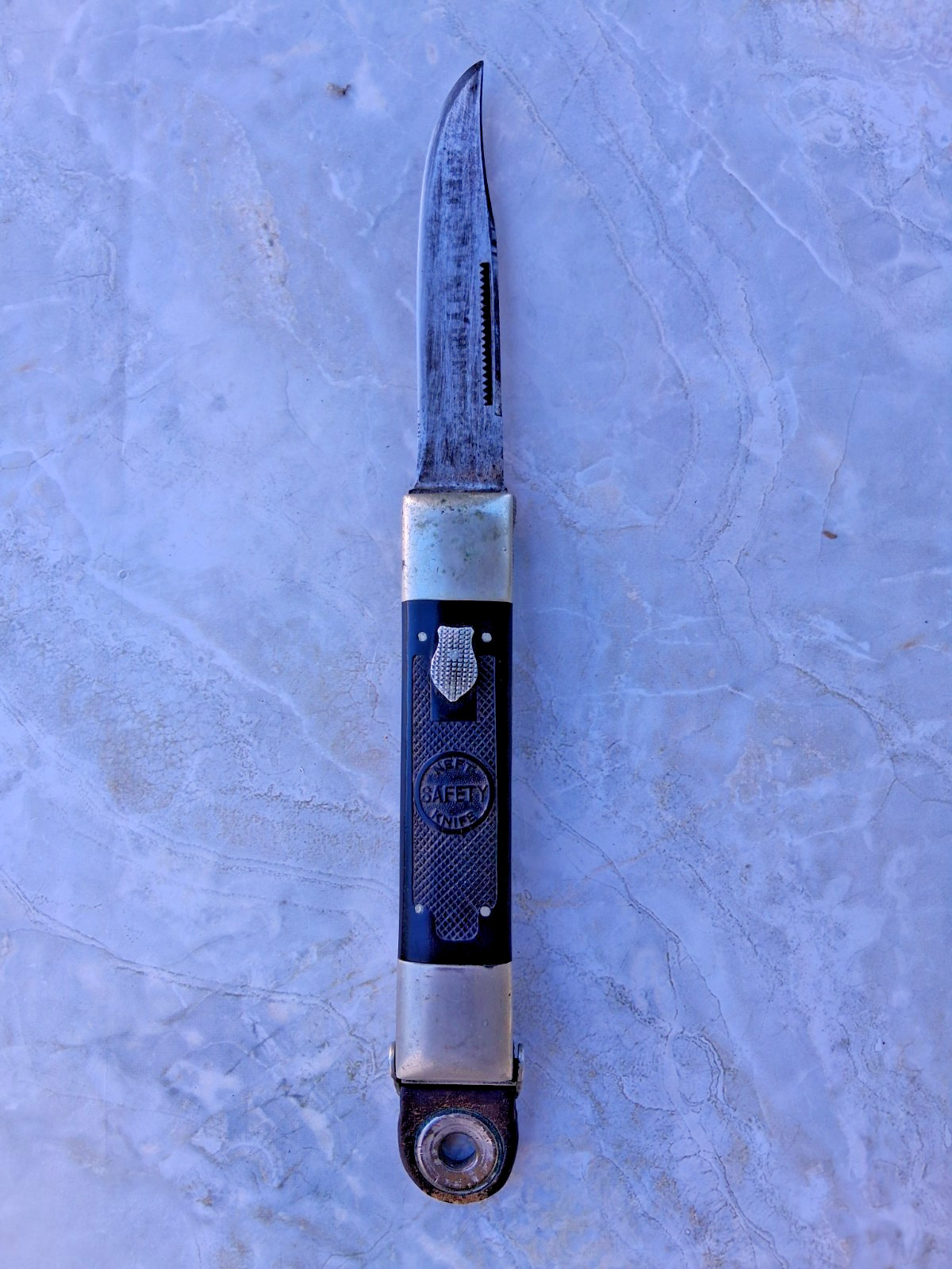 RARE Antique 1920 NEFT SAFETY KNIFE- Folding Blade Pocket Knife With Leather FOB RARE Antique 1920 NEFT SAFETY KNIFE- Folding Blade Pocket Knife With Leather FOB