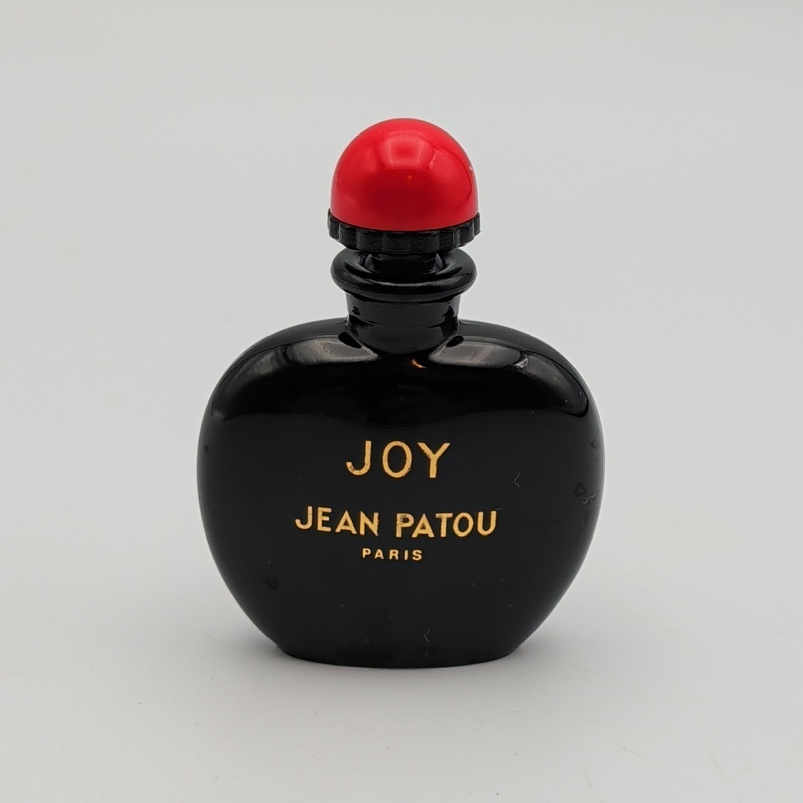 Vtg Joy Jean Patou Paris .25 oz 7 ml Art Deco Black Glass Perfume Bottle ONLY