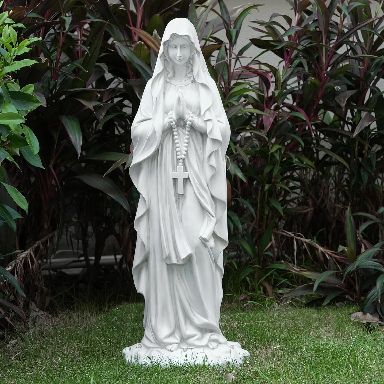 Virgin Mary Praying Statue 31.49 Inch Tall Outdoor Garden Religious Garden Statu