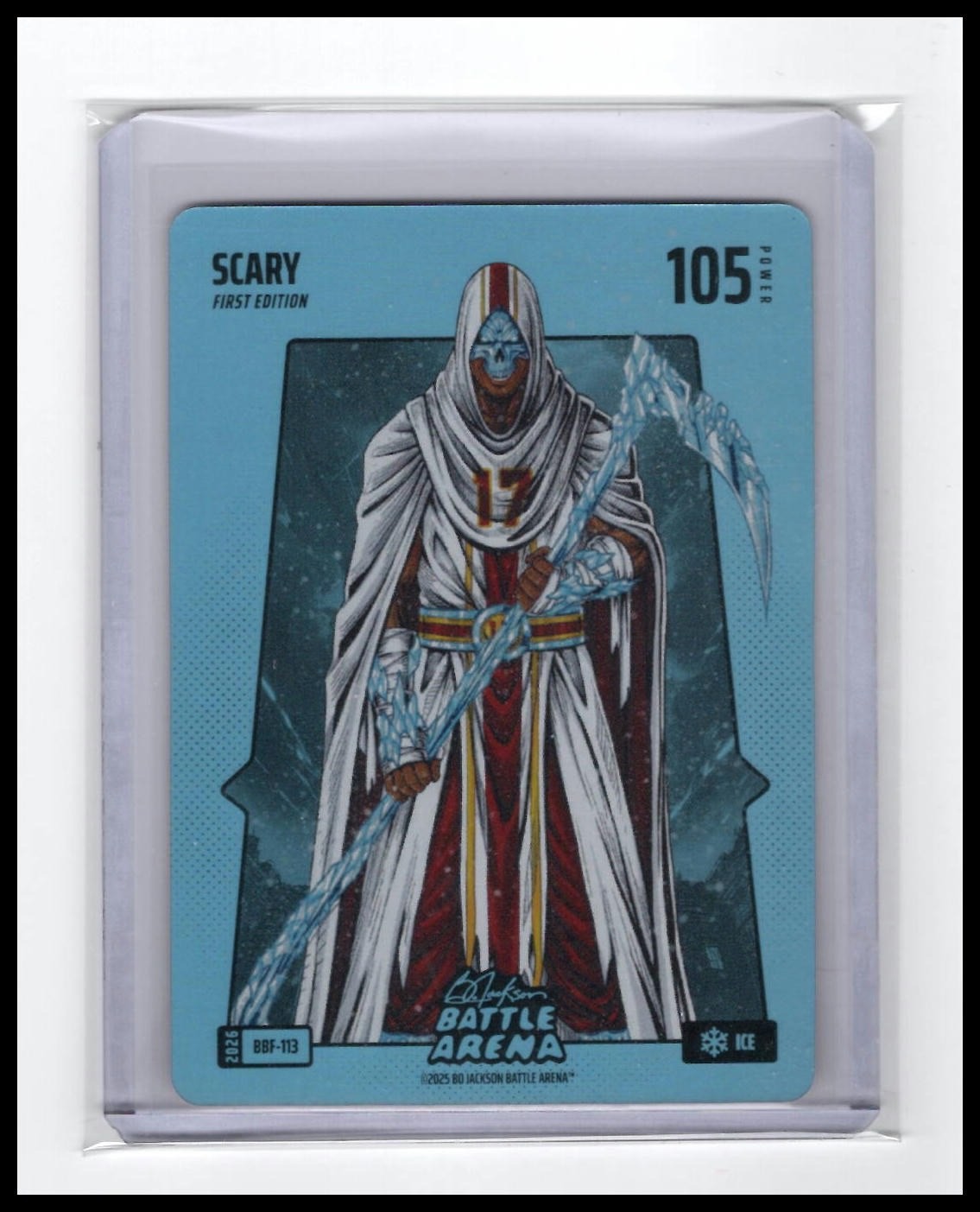 2026 Bo Jackson Battle Arena Scary (Terry Mclaurin) Ice Blue Battlefoil #BBF-113 2026 Bo Jackson Battle Arena Scary (Terry Mclaurin) Ice Blue Battlefoil #BBF-113