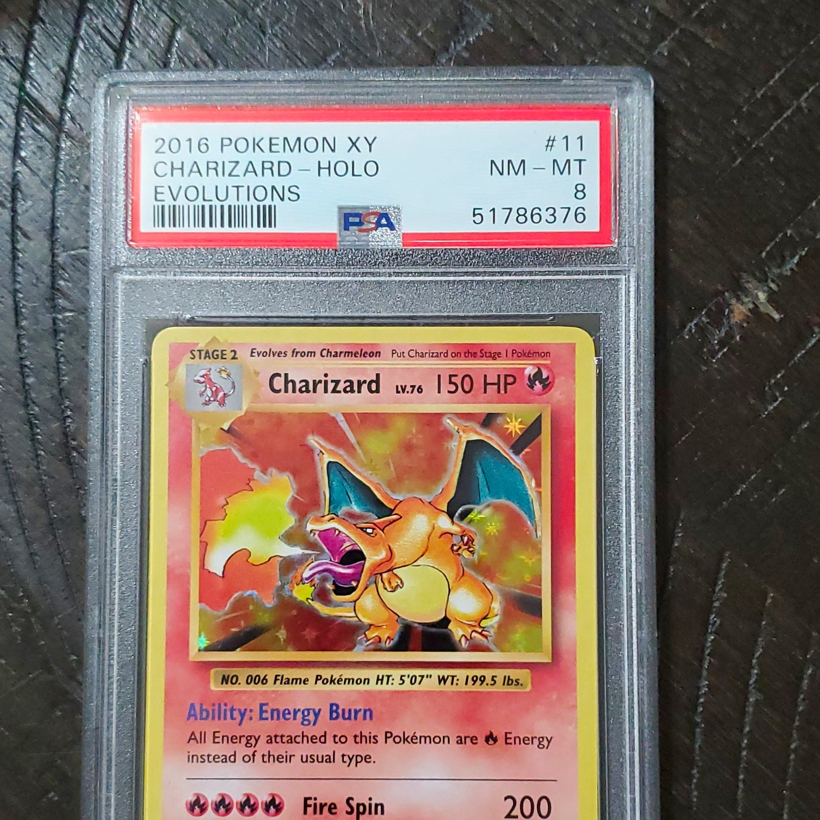 Pokémon XY Evolutions 2016 Charizard Holo #11 PSA 8 