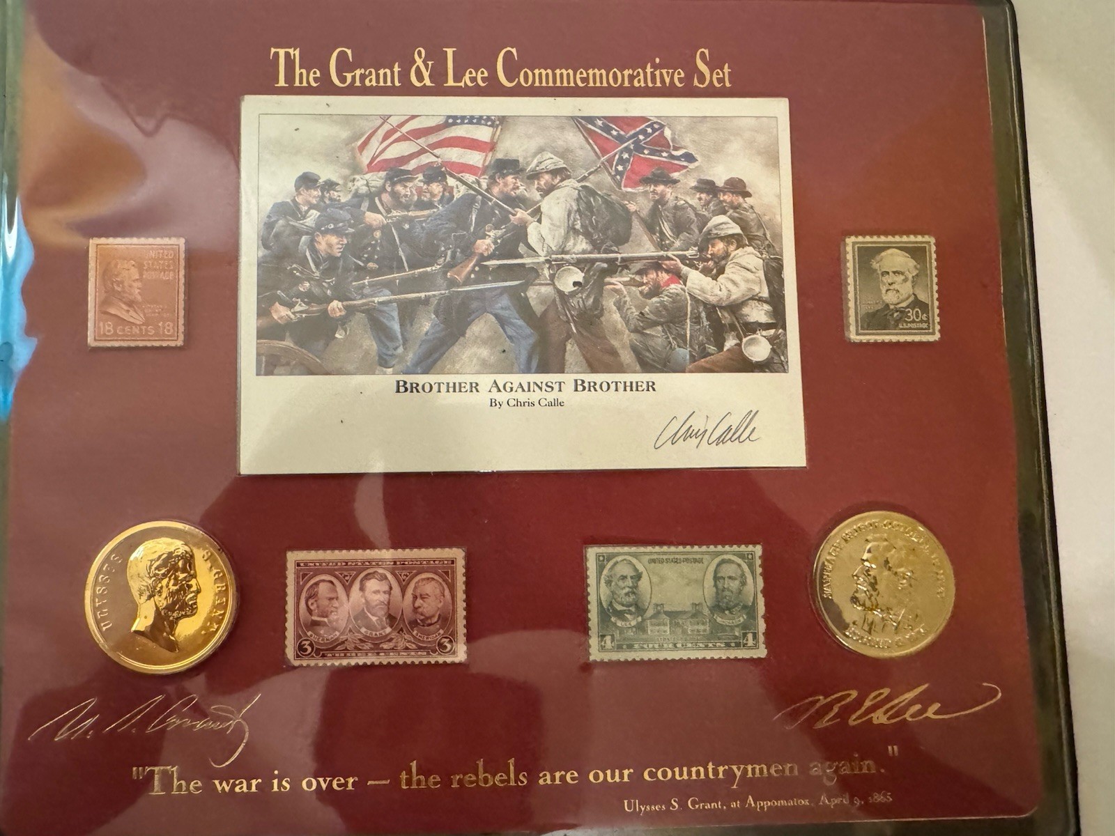 1865 The Grant & And Lee Commemorative Set