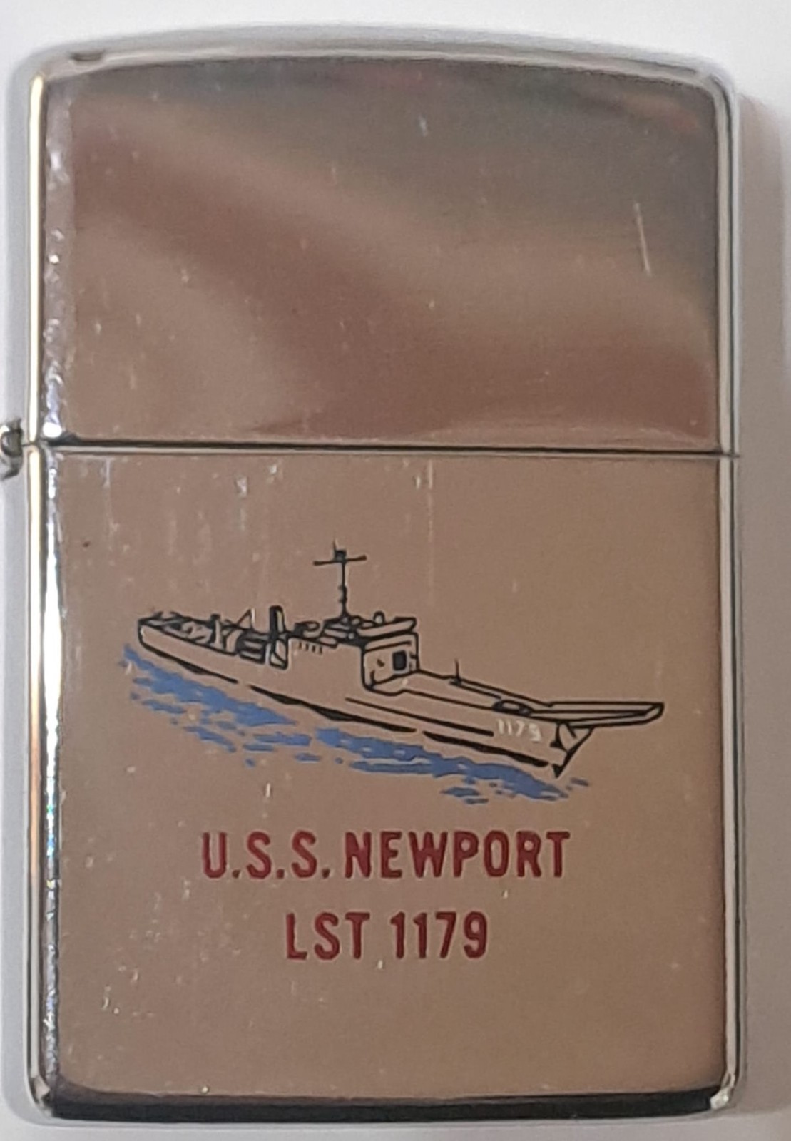 Vintage 1975 Zippo USS Newport LST 1179 Vintage 1975 Zippo USS Newport LST 1179